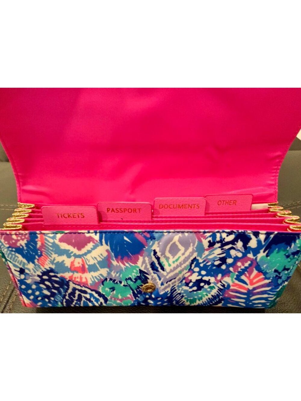 Lilly Pulitzer Multi Quill Out Travel Wallet Passport Organizer - Picture 8 of 11